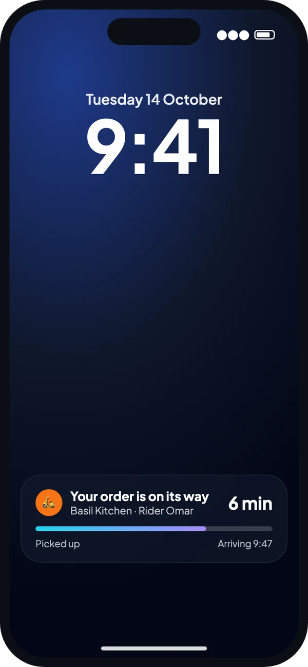A notification on the lock screen